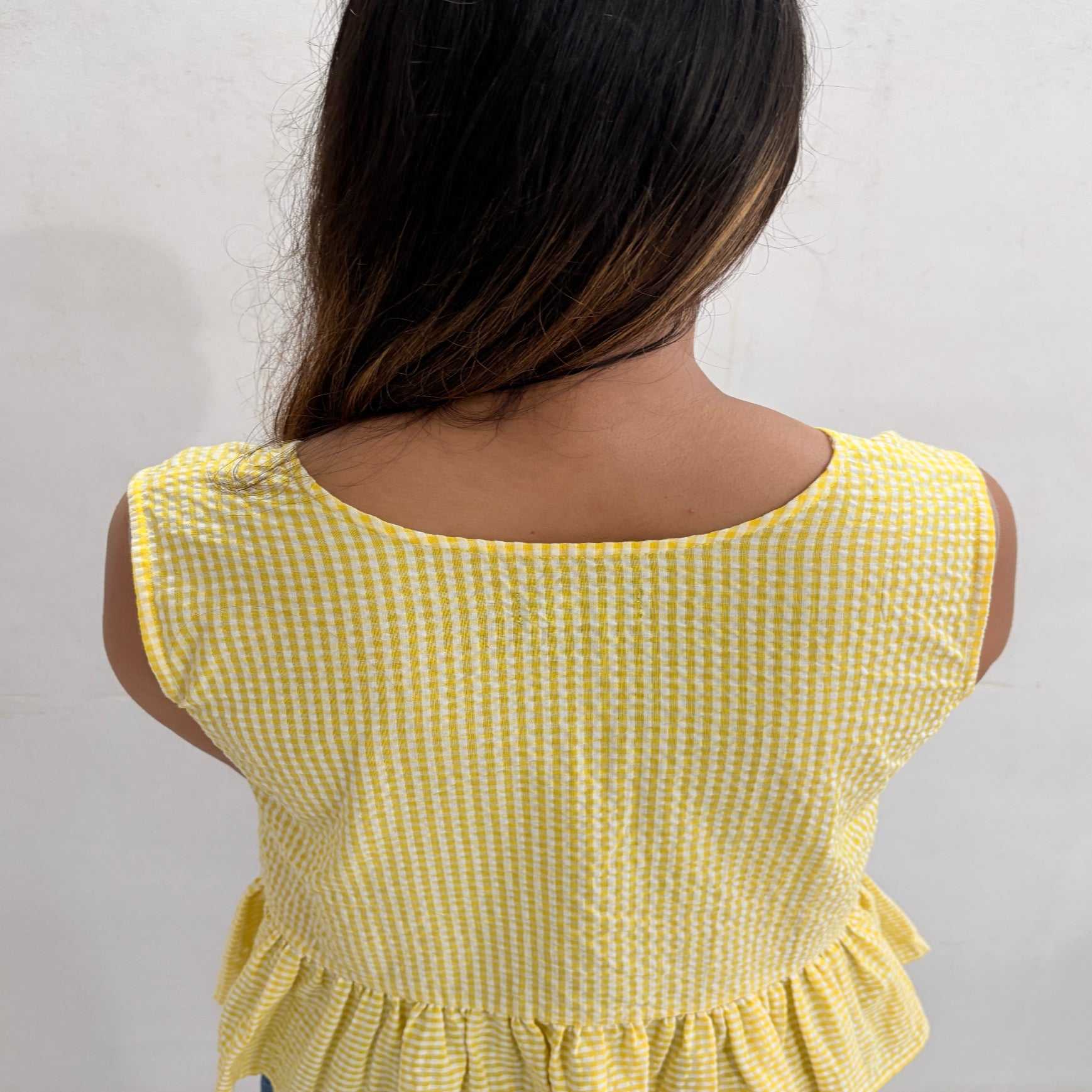 Gingham Tie-Front